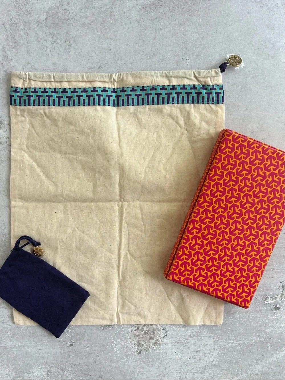 TORY BURCH Dust Bags, Box & Shopper Tote Bundle